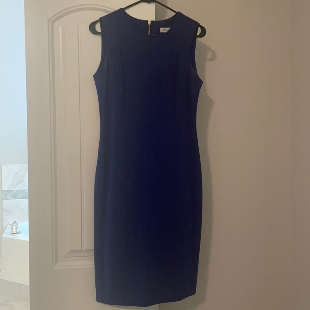 Calvin Klein blue midi dress